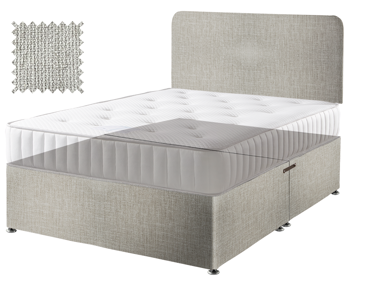 Premium Hopsack Ivory Contract Divan