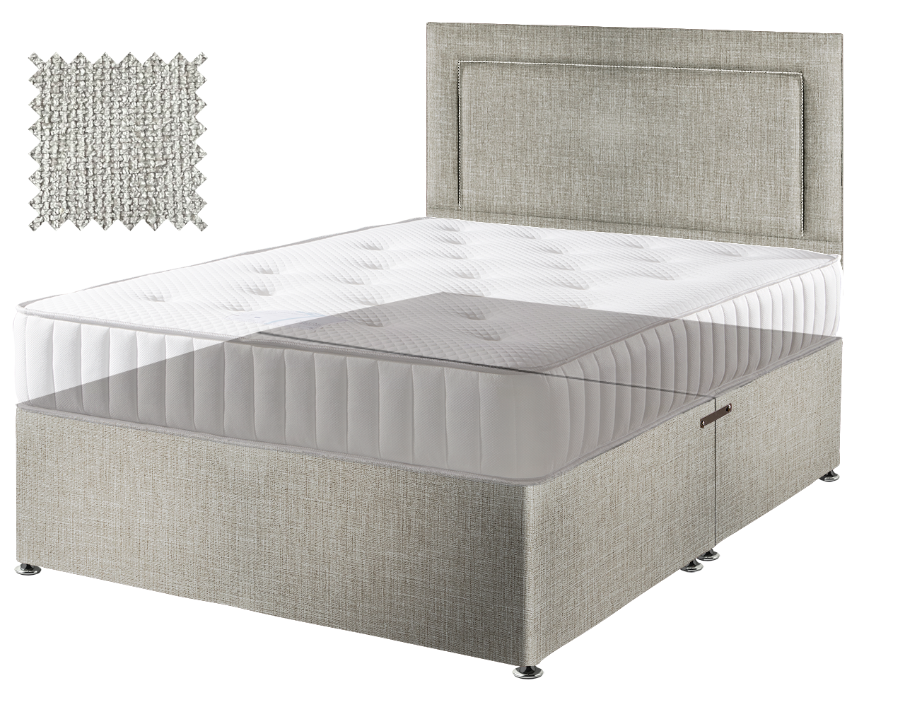 Premium Hopsack Ivory Contract Divan