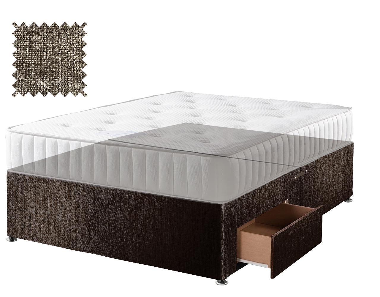 Premium Hopsack Mocha Contract Divan