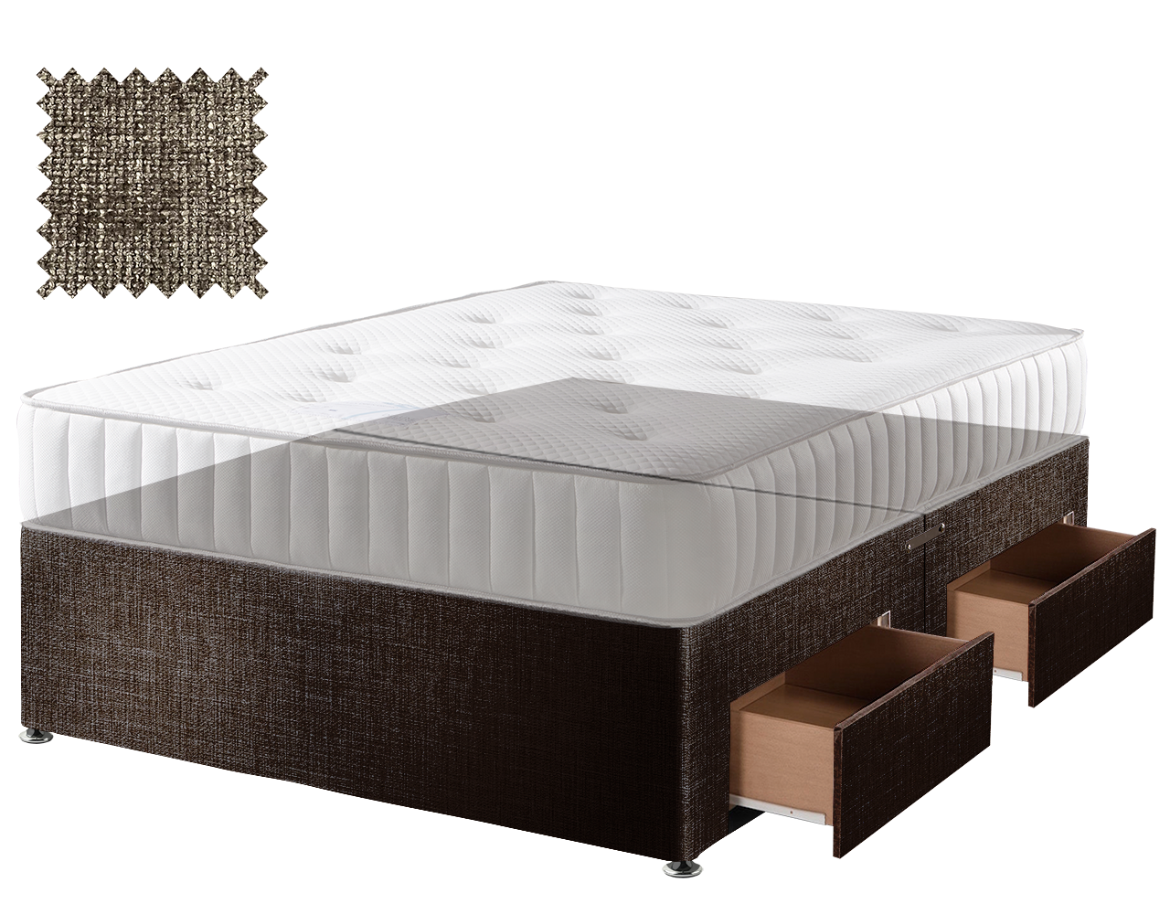 Premium Hopsack Mocha Contract Divan
