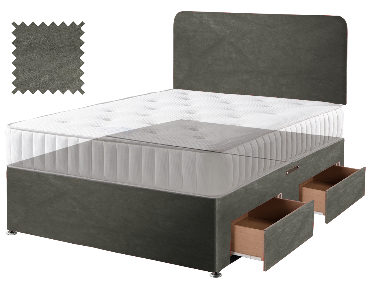 Premium Hopsack Slate Contract Divan