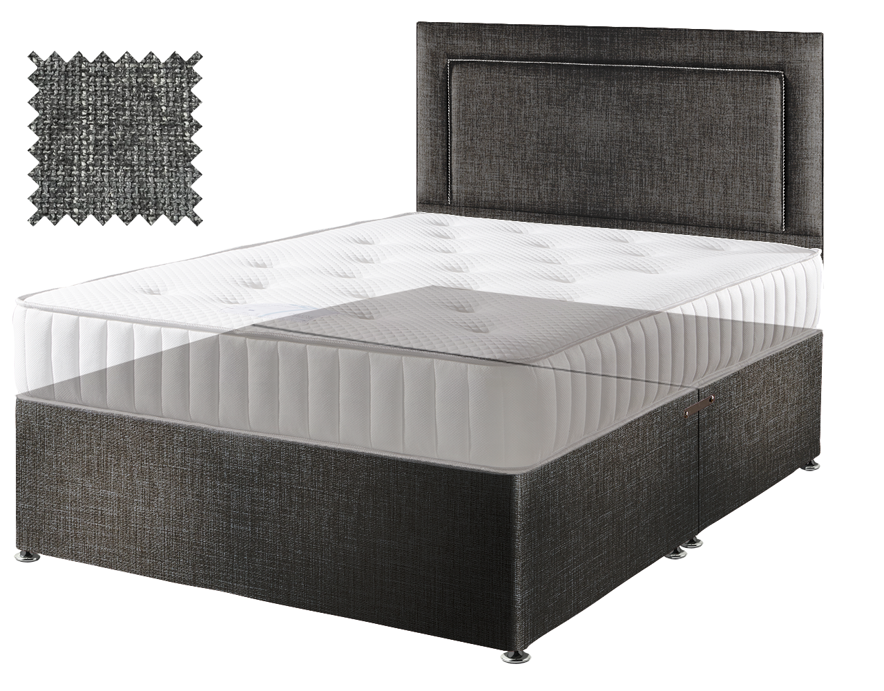 Premium Hopsack Slate Contract Divan