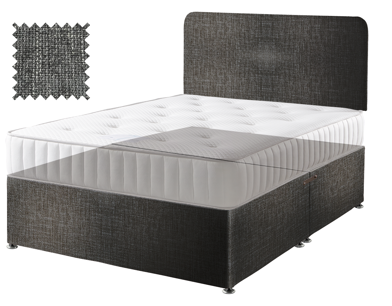 Premium Hopsack Slate Contract Divan