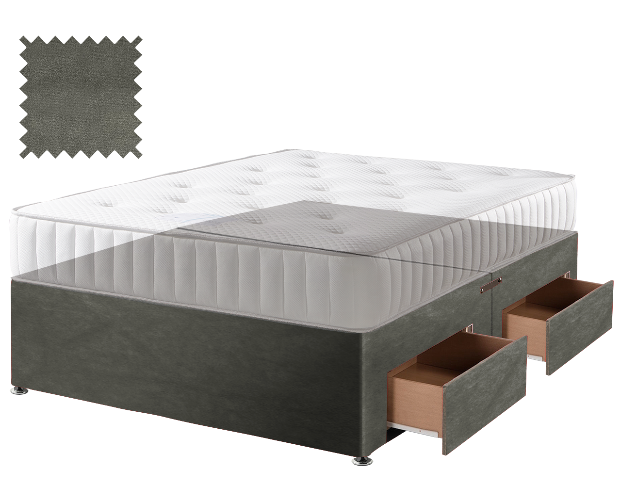 Premium Hopsack Slate Contract Divan