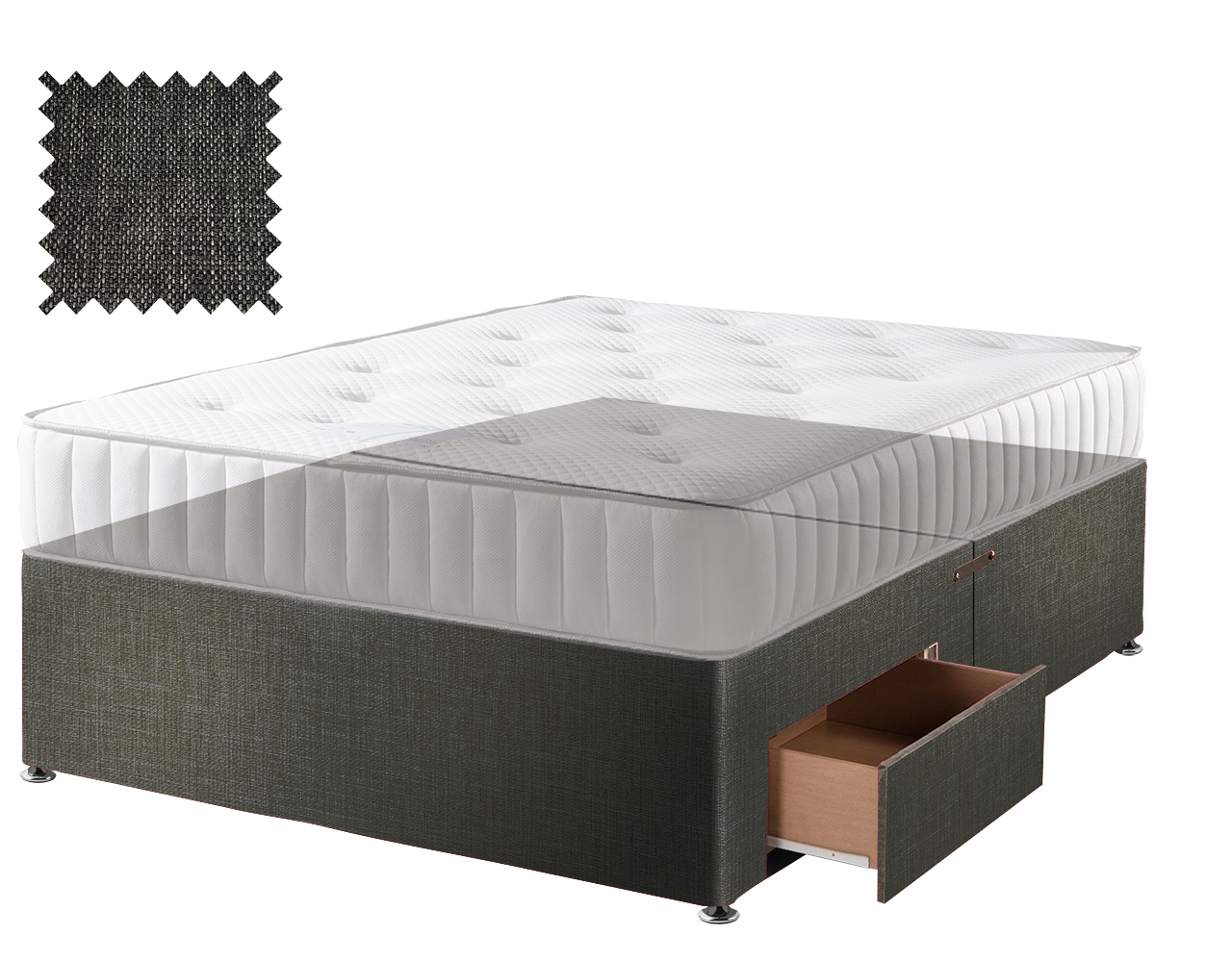 Linoso Charcoal Contract Divan