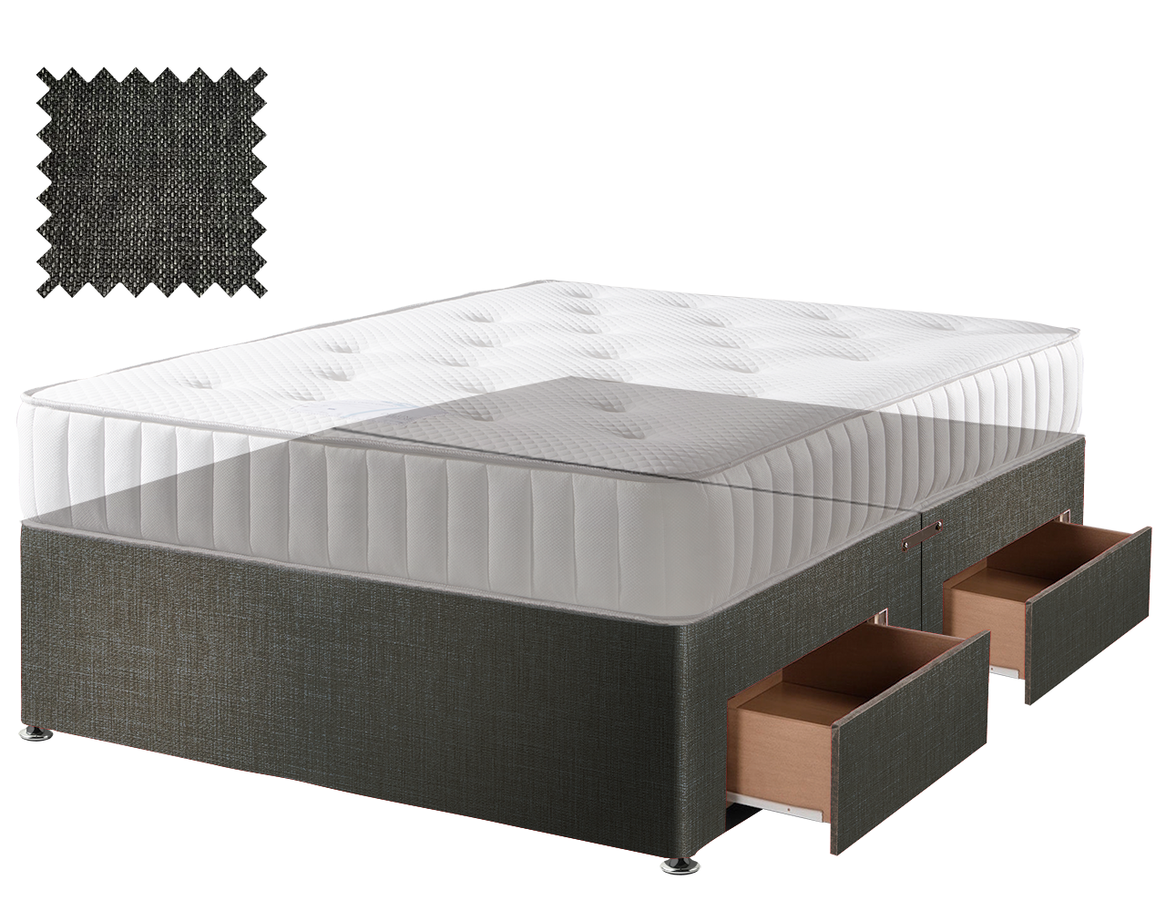 Linoso Charcoal Contract Divan