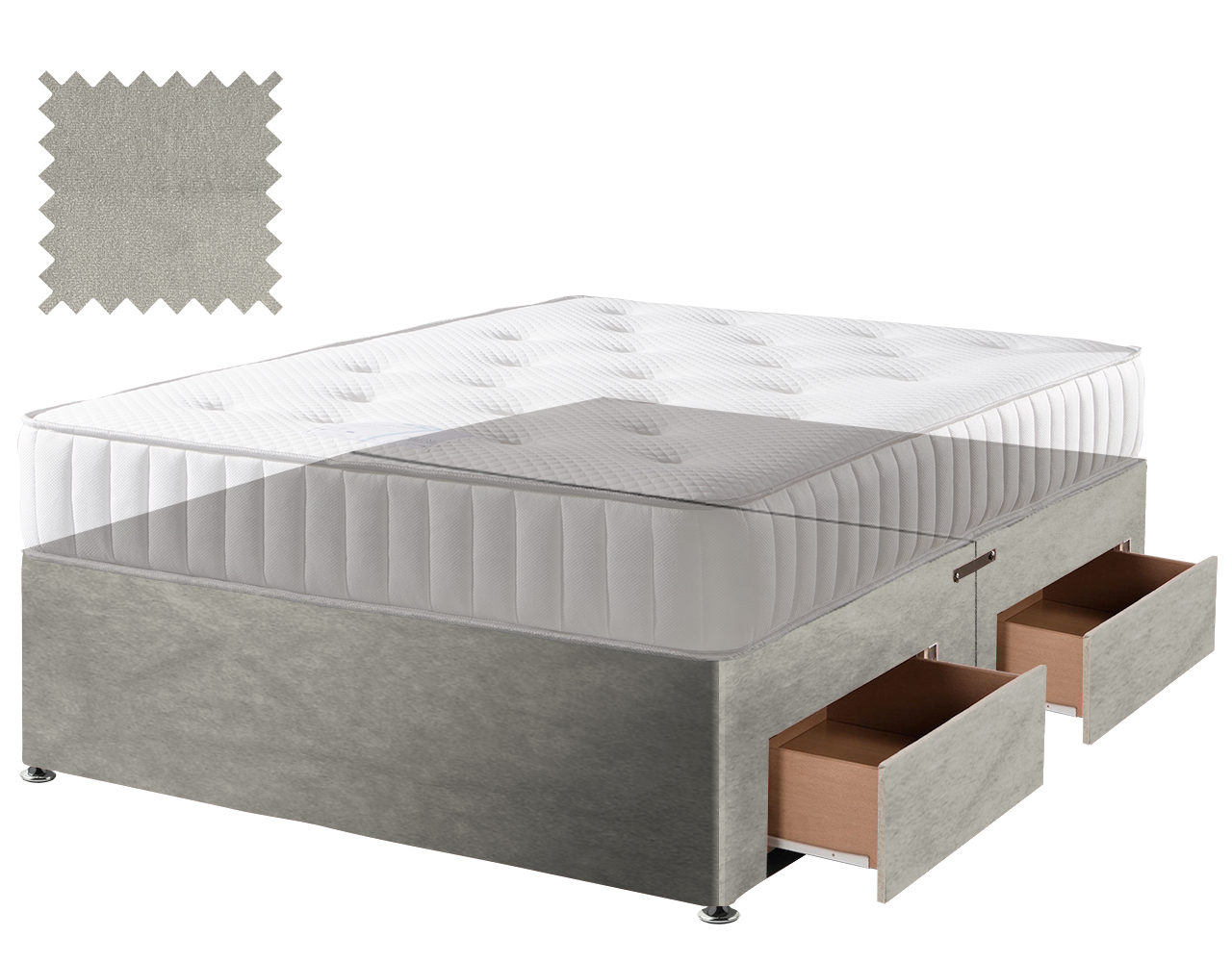 Premium Malia Silver Contract Divan