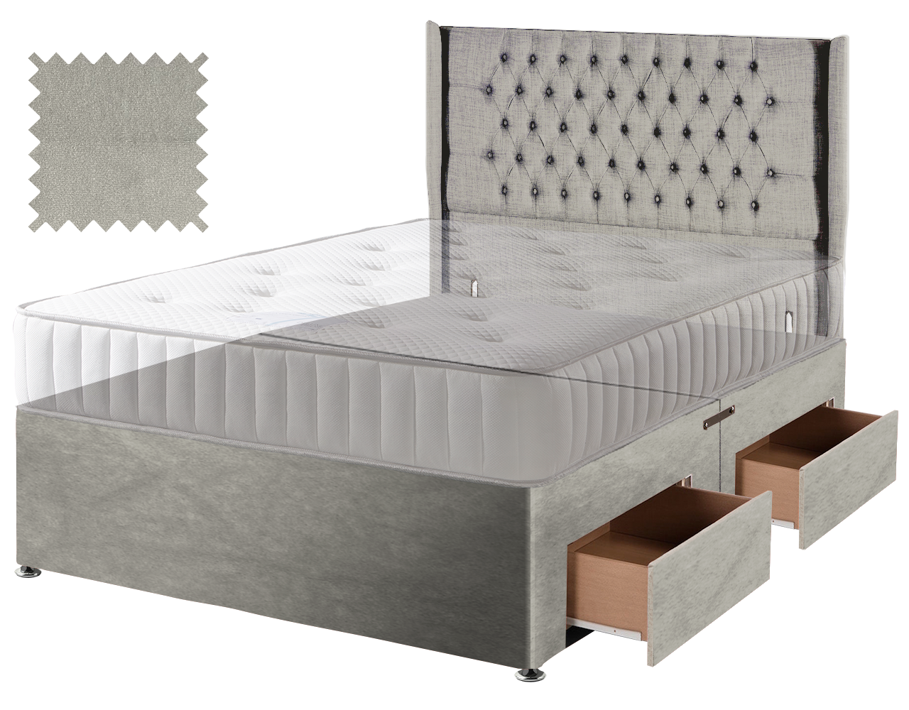 Premium Malia Silver Contract Divan