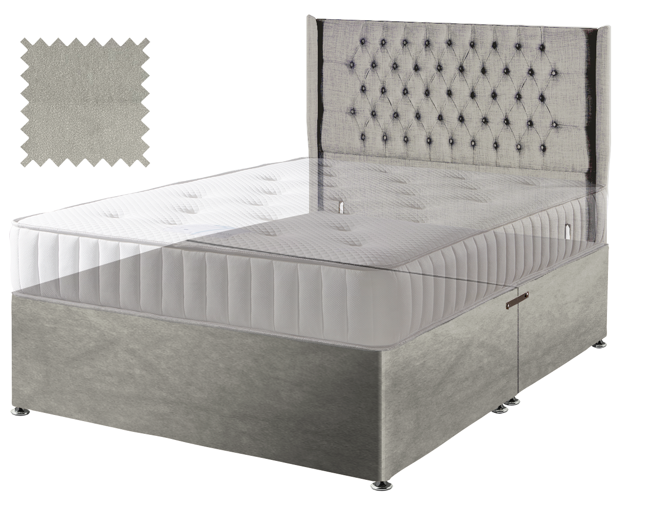 Premium Malia Silver Contract Divan