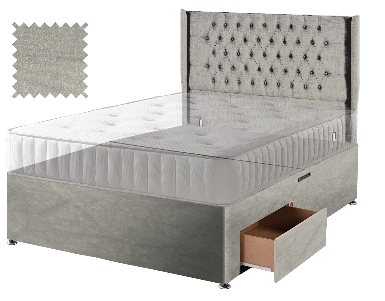 Premium Malia Silver Contract Divan