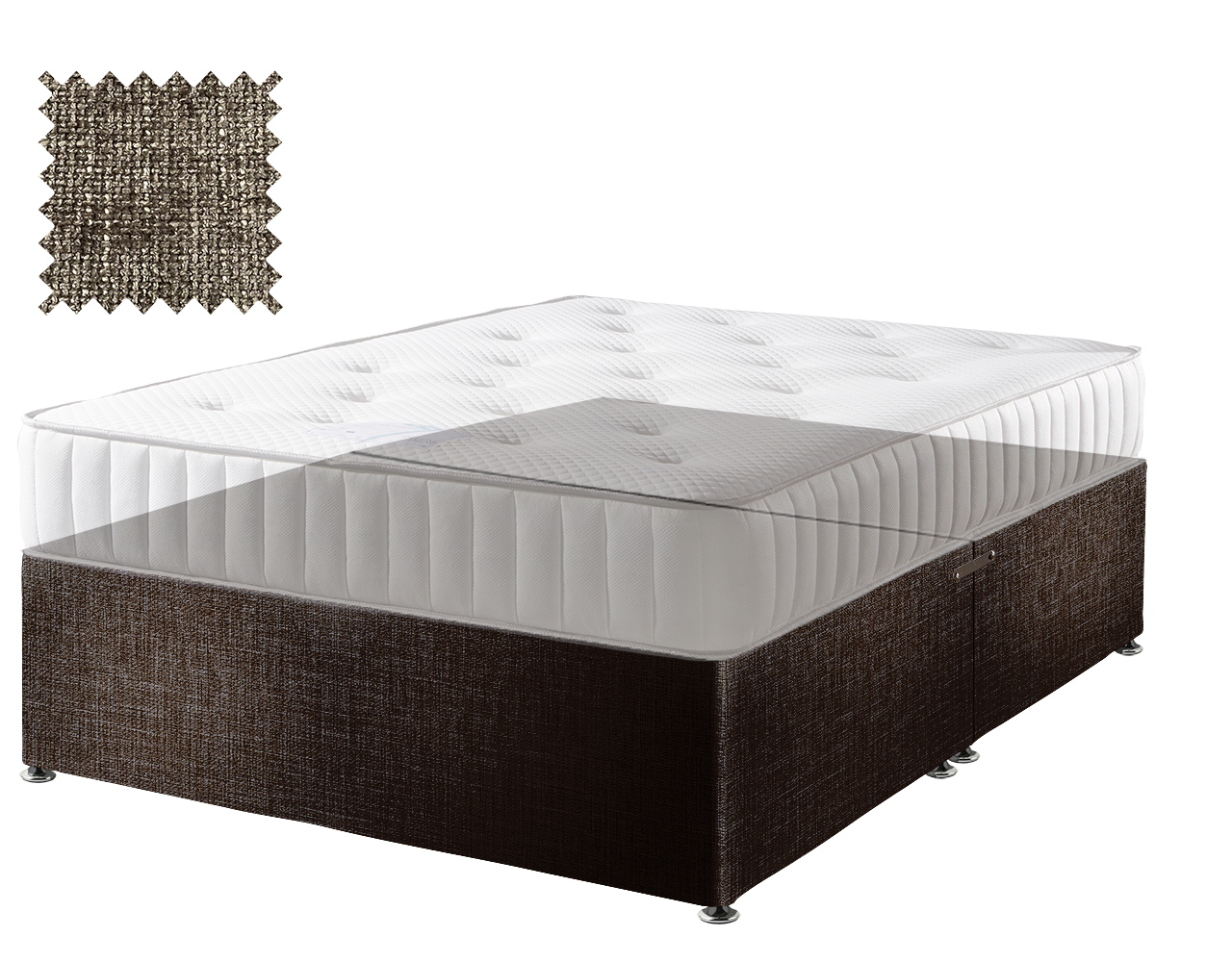 Premium Hopsack Mocha Contract Divan