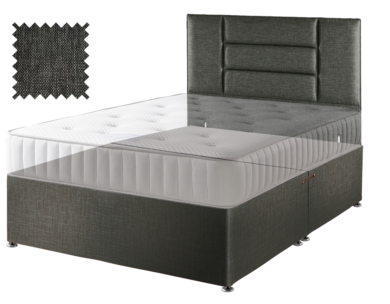 Linoso Charcoal Contract Divan