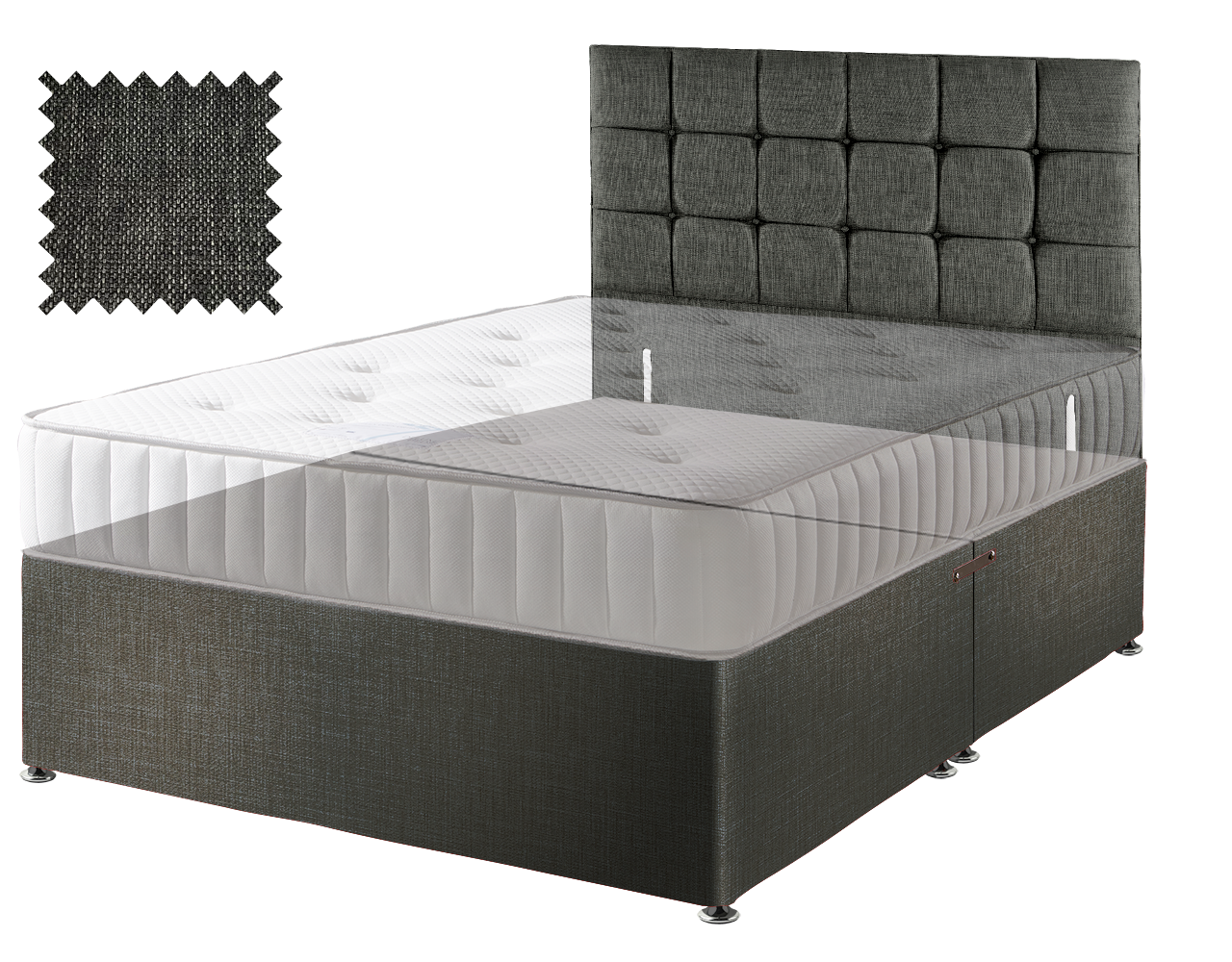 Linoso Charcoal Contract Divan
