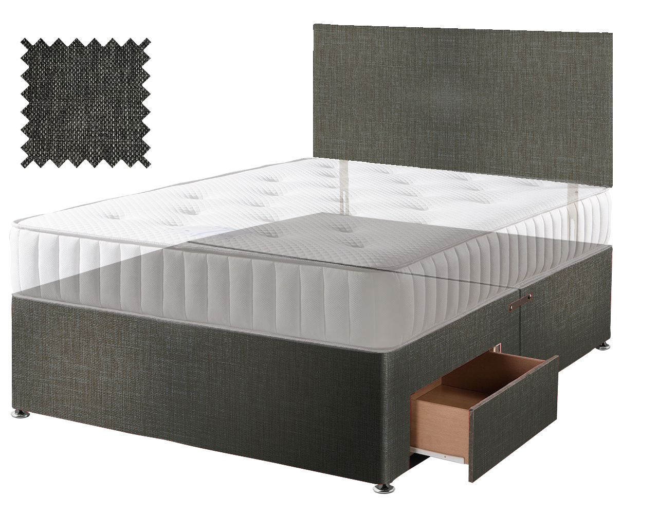 Linoso Charcoal Contract Divan