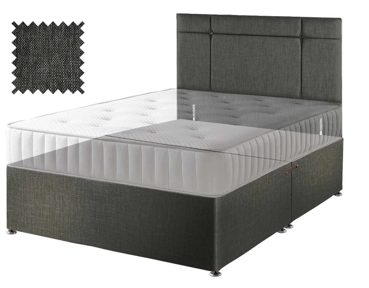 Linoso Charcoal Contract Divan