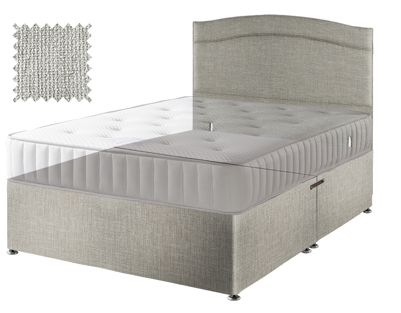 Premium Hopsack Ivory Contract Divan