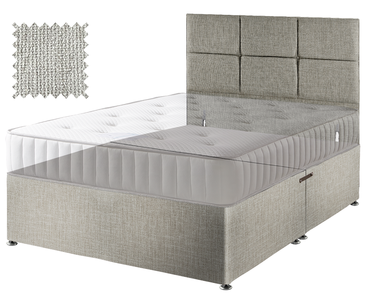 Premium Hopsack Ivory Contract Divan