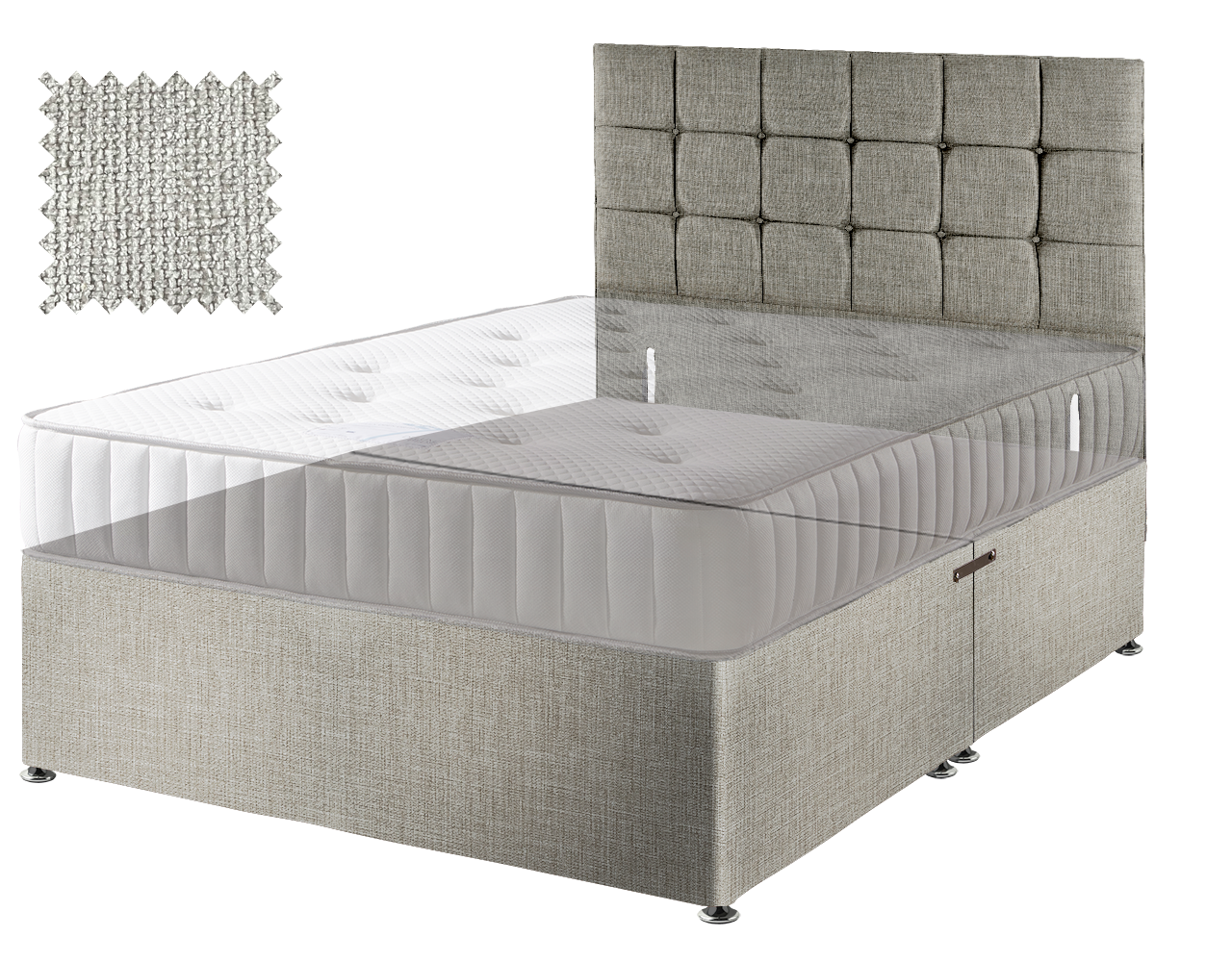 Premium Hopsack Ivory Contract Divan