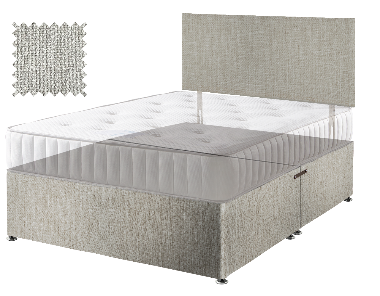 Premium Hopsack Ivory Contract Divan