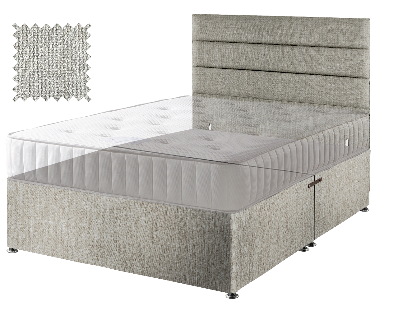 Premium Hopsack Ivory Contract Divan