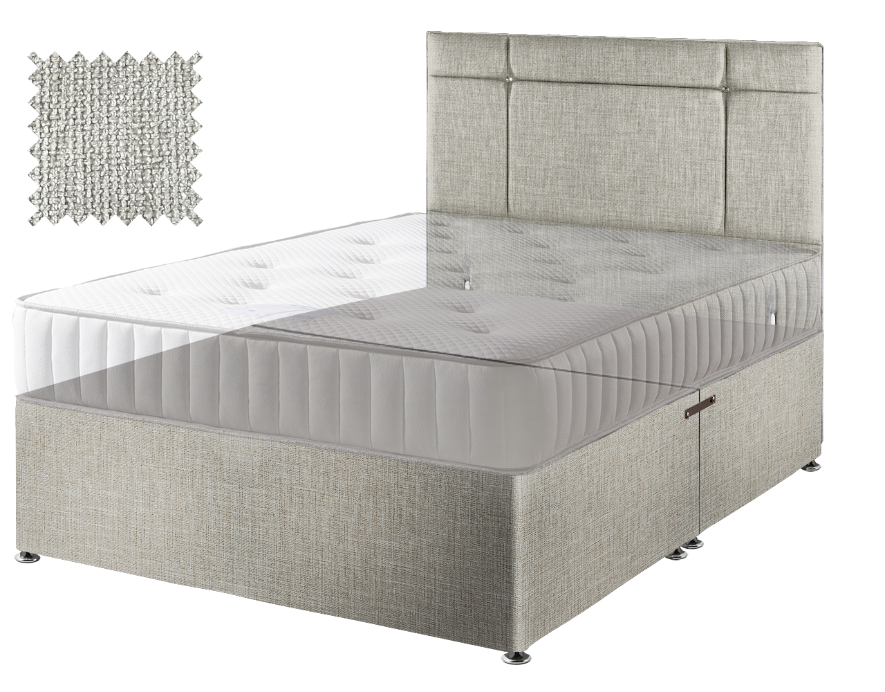 Premium Hopsack Ivory Contract Divan