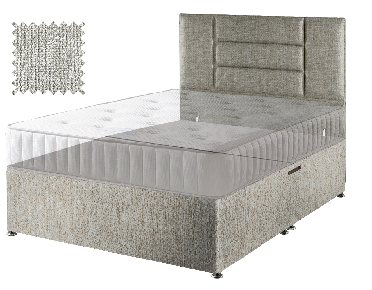 Premium Hopsack Ivory Contract Divan