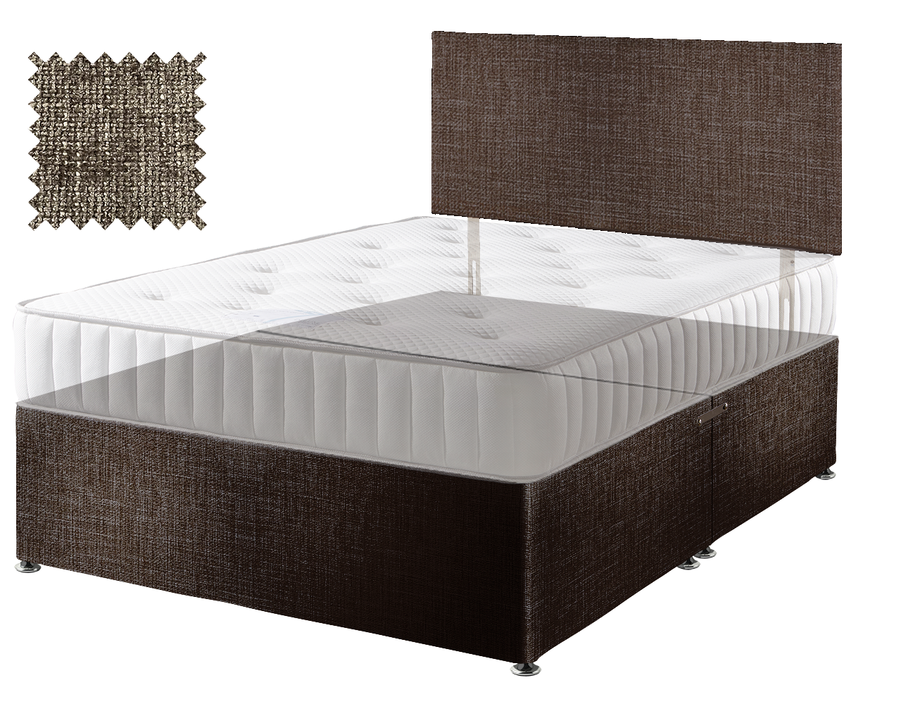 Premium Hopsack Mocha Contract Divan