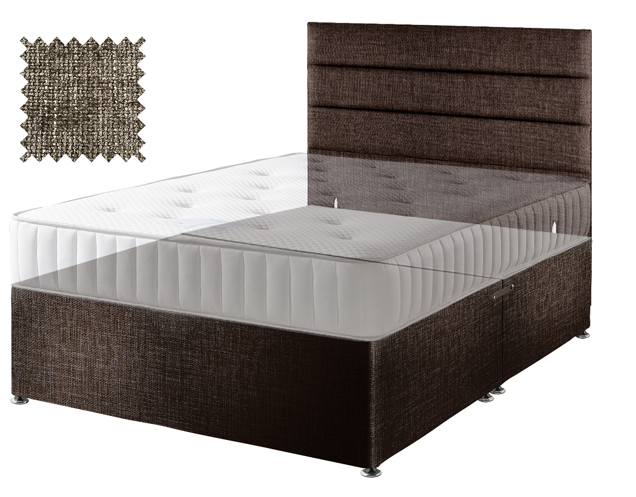 Premium Hopsack Mocha Contract Divan