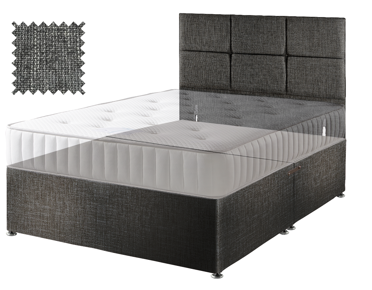 Premium Hopsack Slate Contract Divan