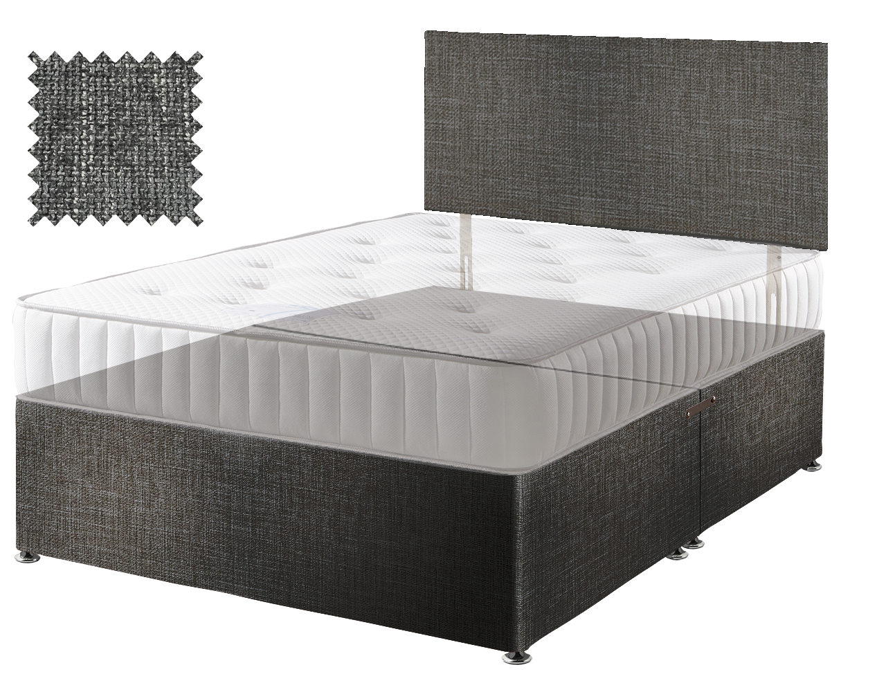 Premium Hopsack Slate Contract Divan