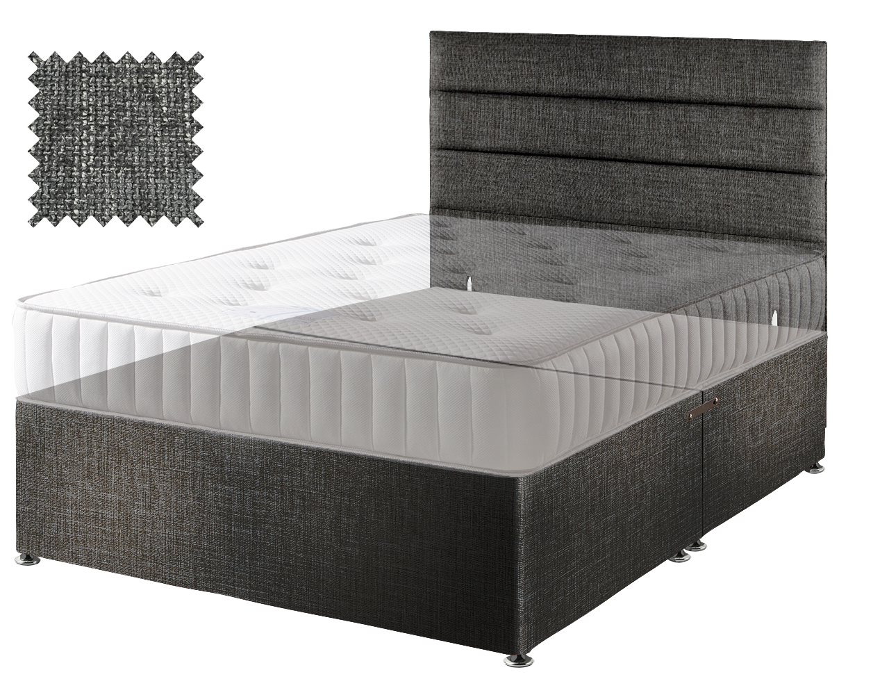 Premium Hopsack Slate Contract Divan