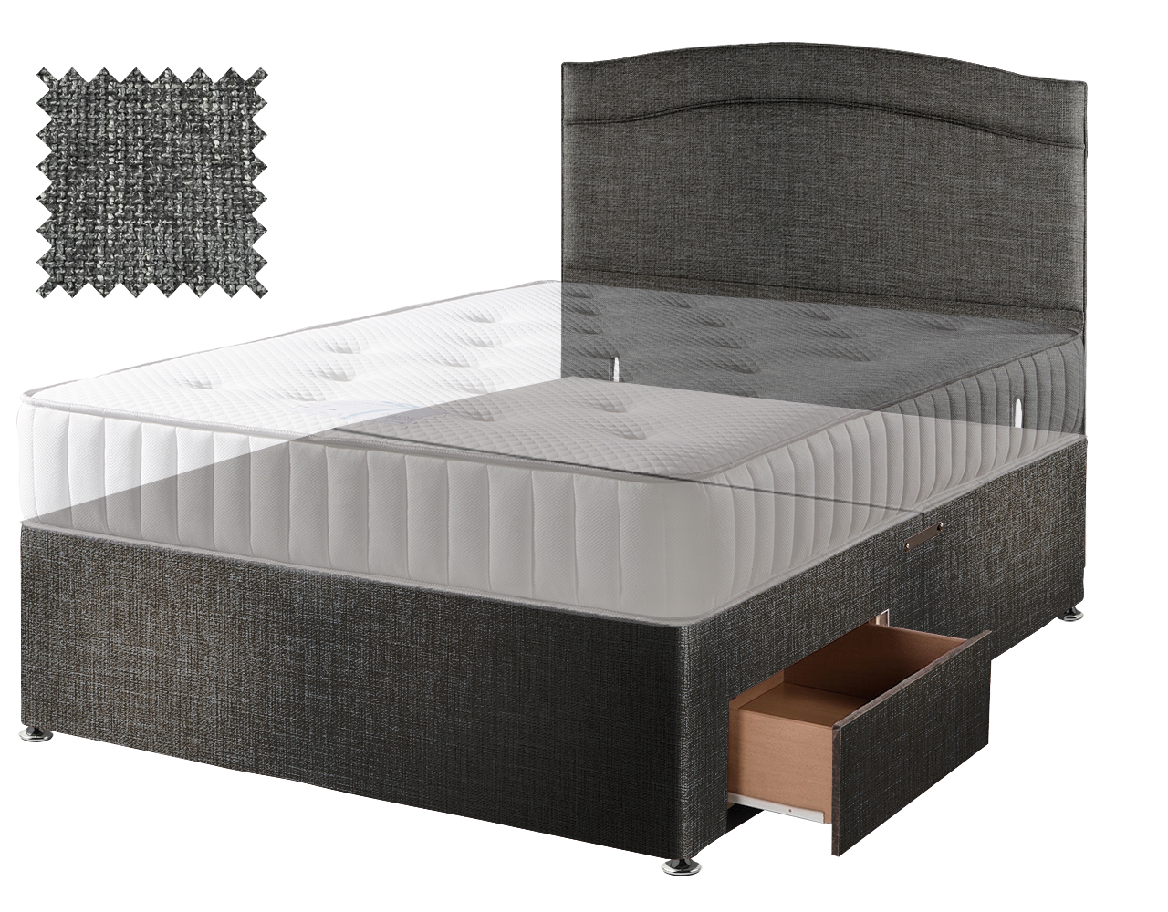 Premium Hopsack Slate Contract Divan