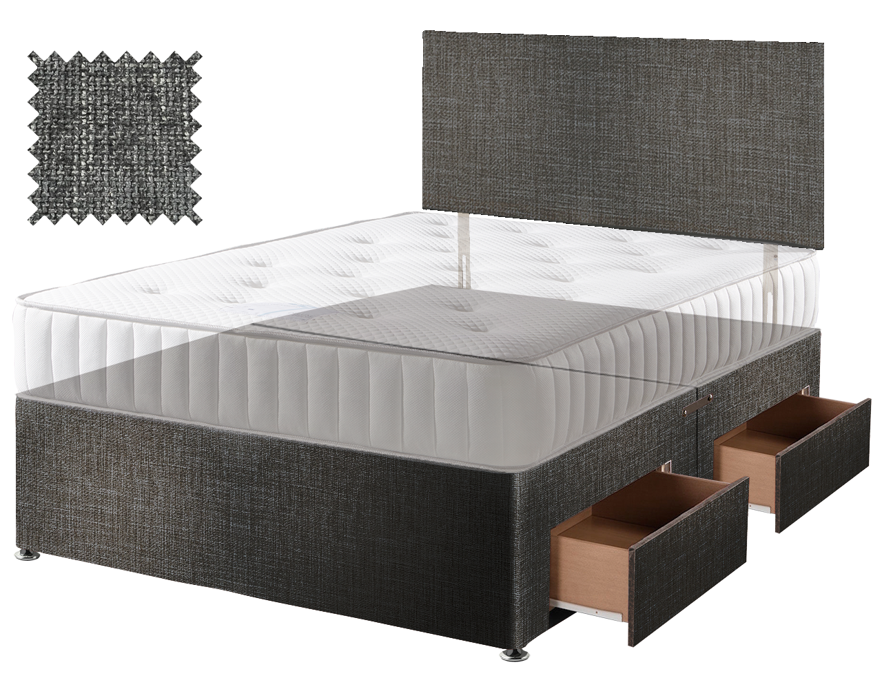 Premium Hopsack Slate Contract Divan