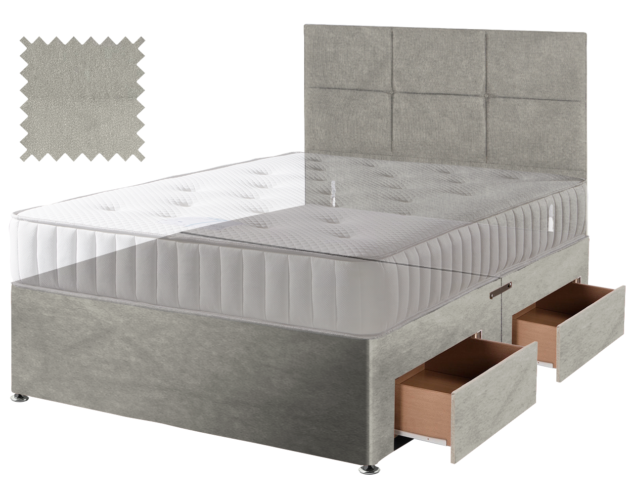Premium Malia Silver Contract Divan