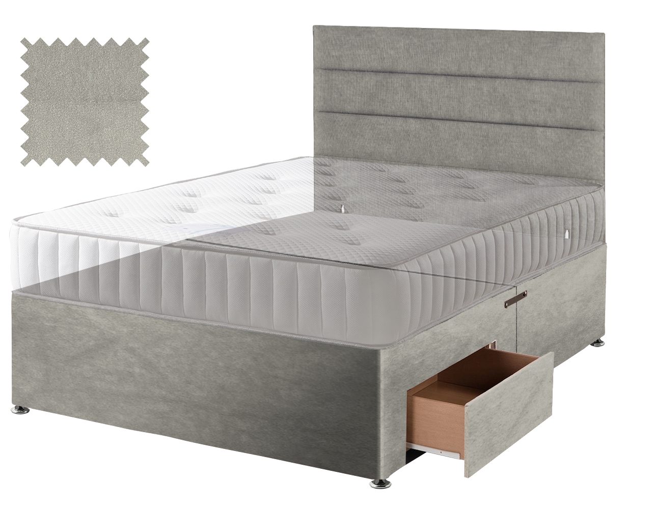 Premium Malia Silver Contract Divan