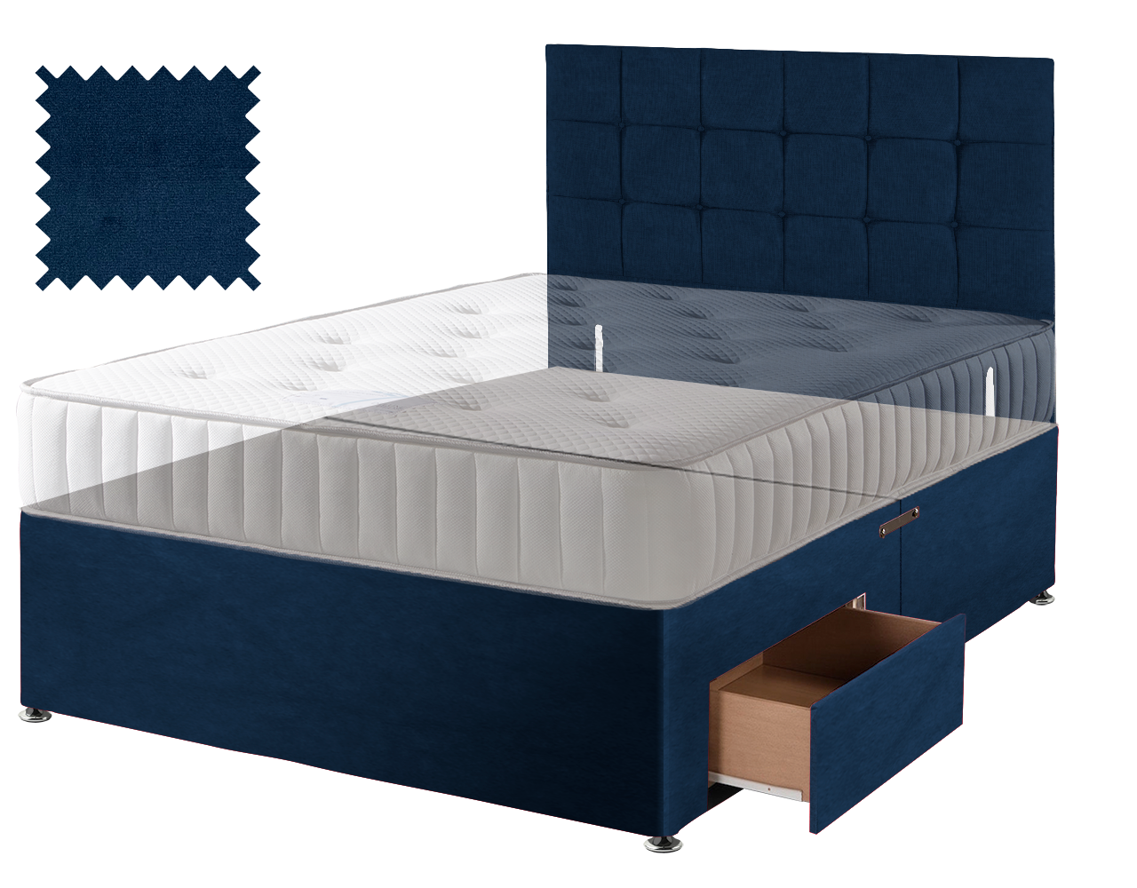 Premium Malia Blue Contract Divan