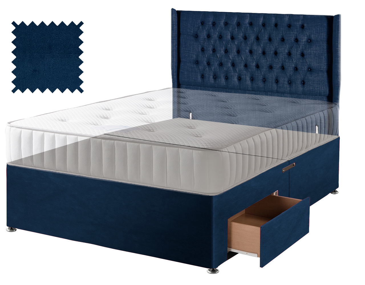 Premium Malia Blue Contract Divan