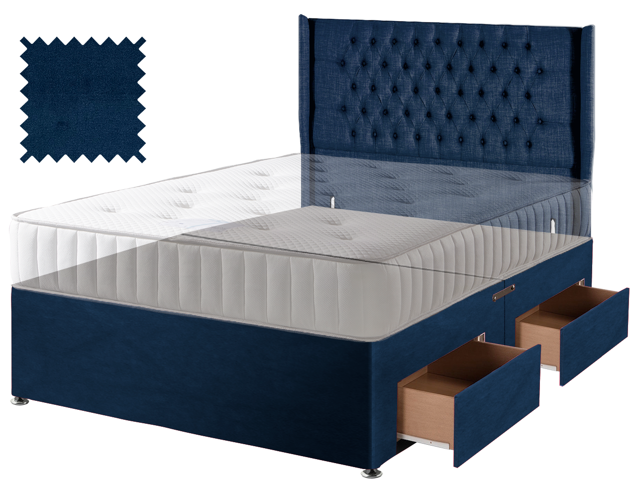 Premium Malia Blue Contract Divan